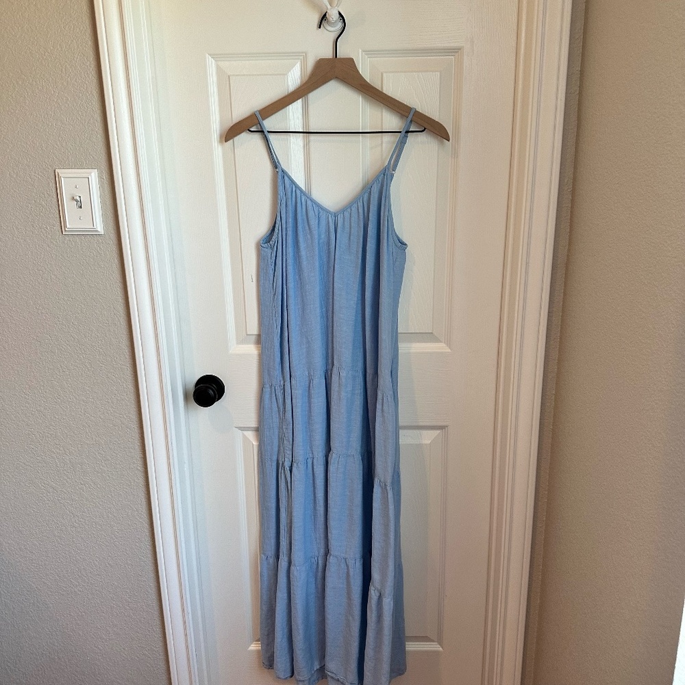 GAP Light Blue Long Maxi Dress